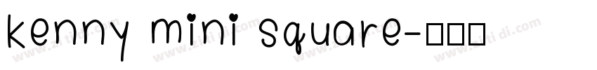kenny mini square字体转换